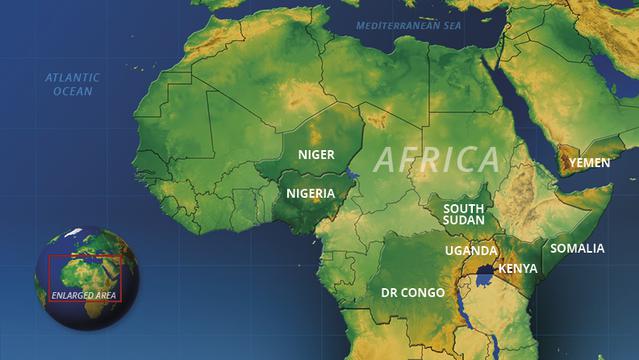 Az UNSZ Szeretetszolgálat 11 világméretű segélyszervezettel működik együtt 25 projekt támogatásában Nigériában, Szomáliában, Dél-Szudánban, Jemenben, Nigerben, Kenyában, Ugandában és a Kongói Demokratikus Köztársaságban.